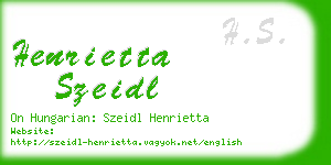 henrietta szeidl business card